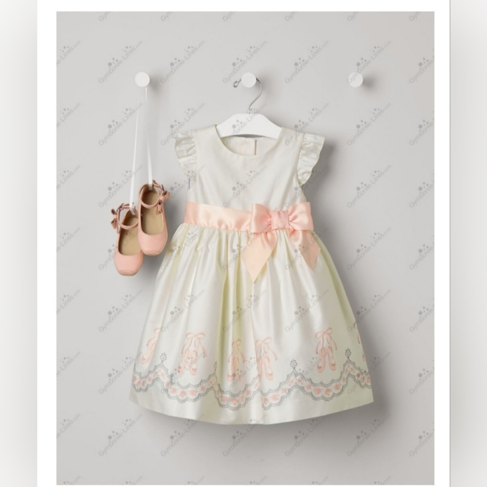 Janie & Jack Prima Ballerina collection ballet shoe border dress